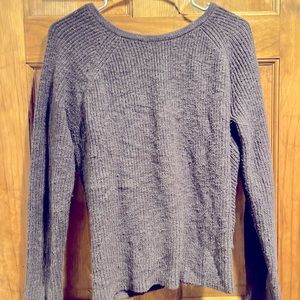 Purple Aerie Open Back Sweater